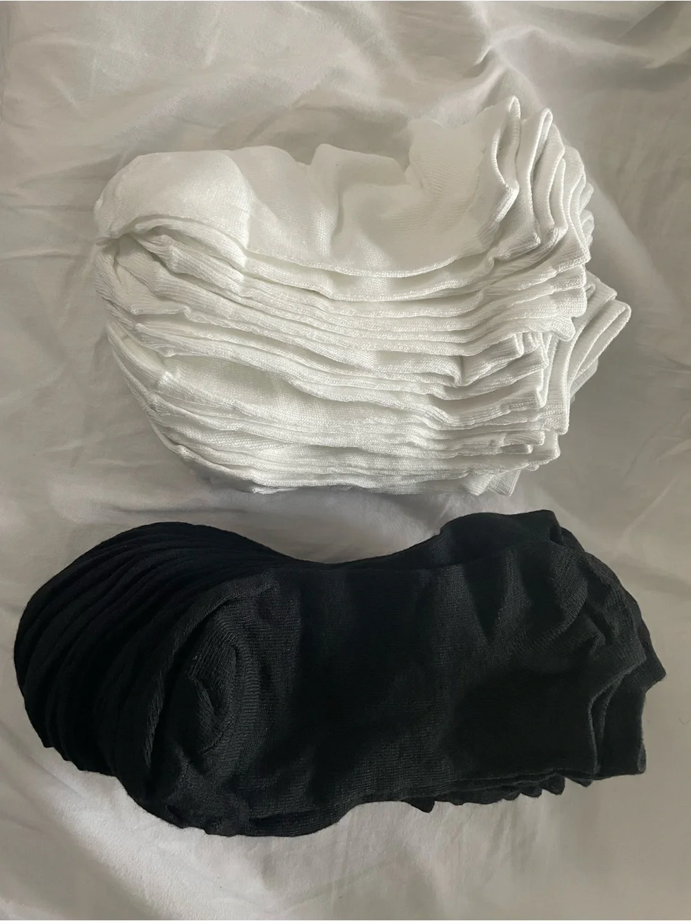 Men's No-Show Sock Pack - Black & White Lot of 20